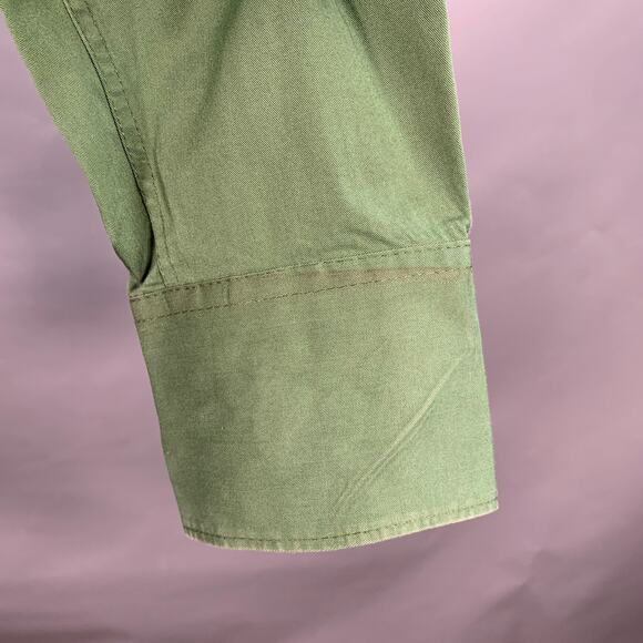 DSQUARED2 Size M Green Cotton Blend Spread Collar Long Sleeve Shirt - Picture 5 of 9